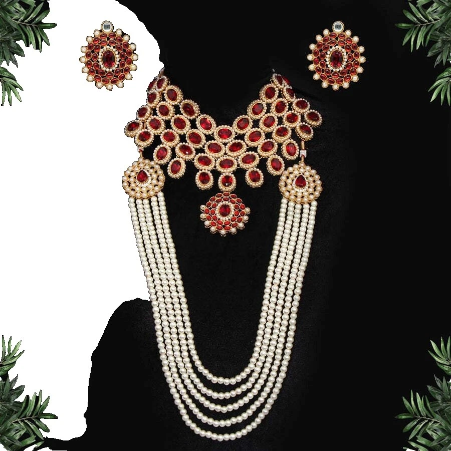 Pearl Rose Gold Plated Stone Fashion Jewelry Sets