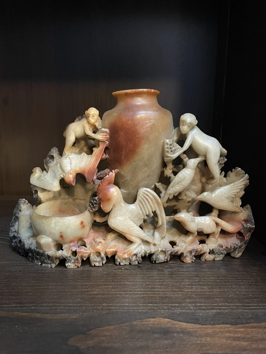 自然场景中国风石制雕像、雕像| eBay