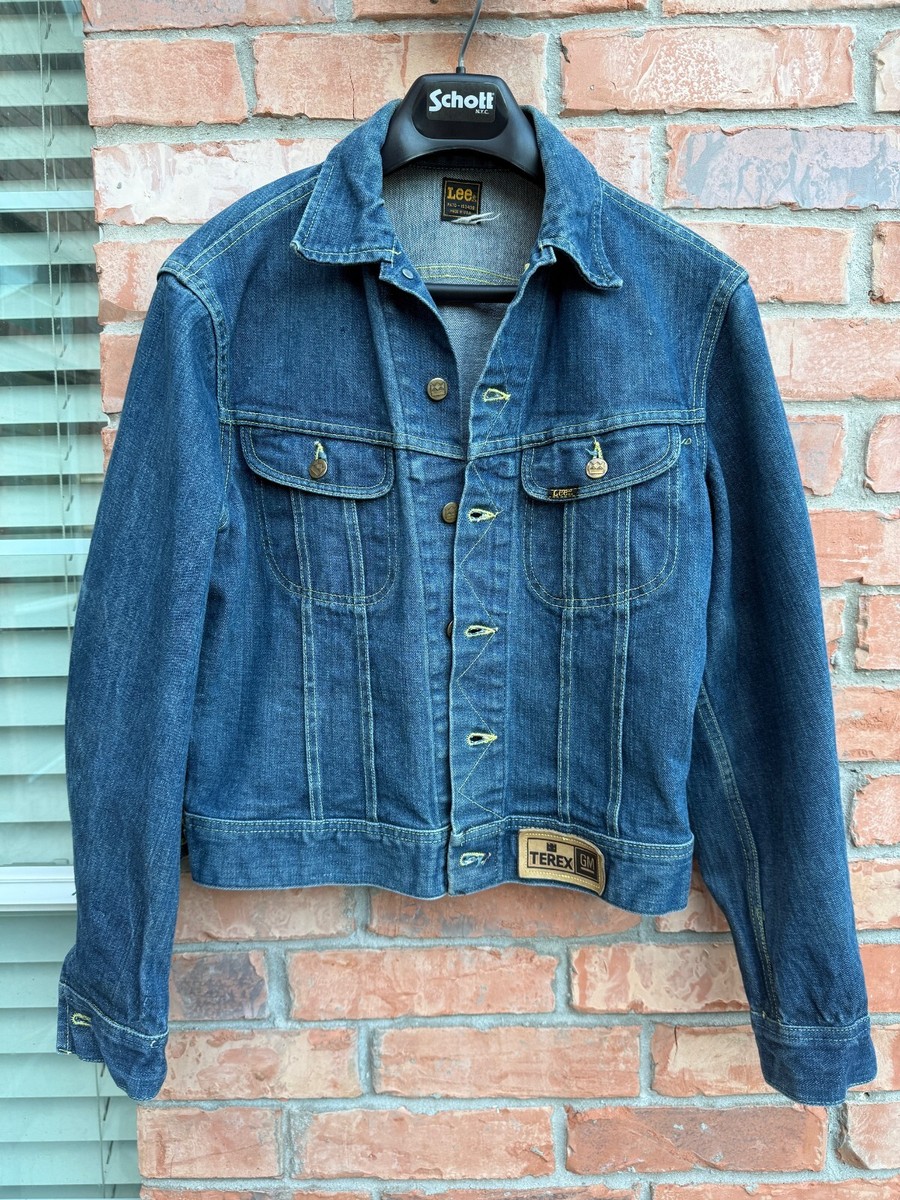 80s【Lee】GM・TEREXデニムジャケット Vintage 80s LEE Rider Terex General Motors Denim Trucker