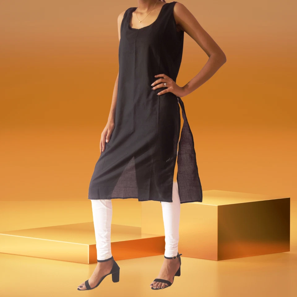 Дамы хлопок внутренний скольжения, полная длина нижнее белье камзол для прозрачного платья - Изображение 4 из 4