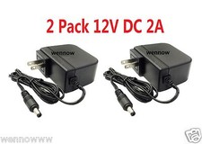 2 Pack 12V 2A 12 Volt DC 2 Amp Surveillance Camera Power Supply For Q-See