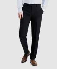 Nautica Men's Black Modern-Fit Stretch Performance Dress Pants Size 38W 30L