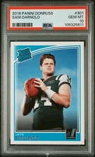 2018 Donruss SAM DARNOLD #301 PSA 10 GEM MINT Rated Rookie RC Seahawks Steelers