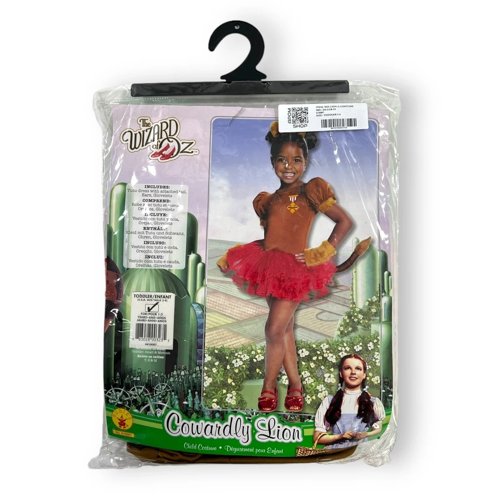 OFFICIAL The Wizard of Oz Cowardly Lion TODDLER SIZE 2-4 Girls Child Costume NEW - Image 2 of 4