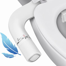 Ultra-Slim Bidet Attachment 2 Pack - Dual Nozzle with Adjustable Pressure