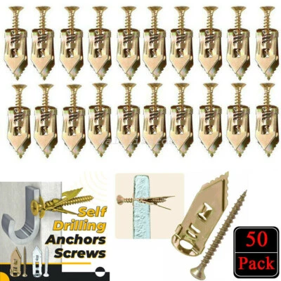 50PCS Self-Drilling Anchors Screws Set Percussion Types Expansion Screws Tool uk