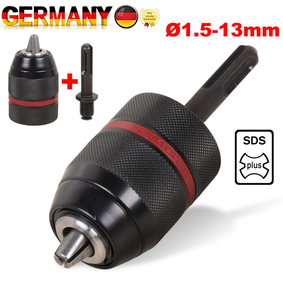 Profi SDS-Plus Schnellspann Bohrfutter mit Adapter für Bohrmaschine Ø1.5-13mm~ - Bild 2 von 4