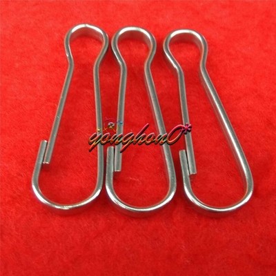10 Pcs 40mm Stainless Steel Flag Pole Clip Snaps Hook Flag Pole Attachment #qm