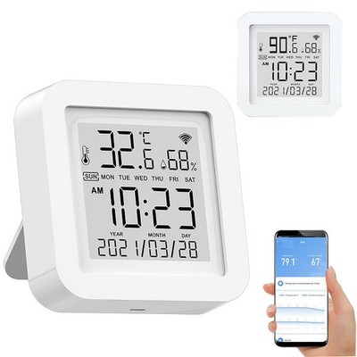 Smart WiFi Temperature Humidity Monitor: TUYA Wireless Temperature Humidity S...