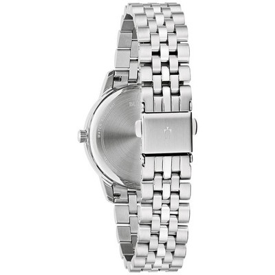 Bulova Womens Silver Tone Blue 26mm Date Watch 5.5\