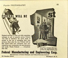 Federal Mfg. & Engineering Corp. "Precision Enlarger: First before & After War"