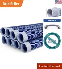 Durable 8-Piece Vacuum Hose Set - 1.5" Diameter, Ideal for Easy Pool Maintenance