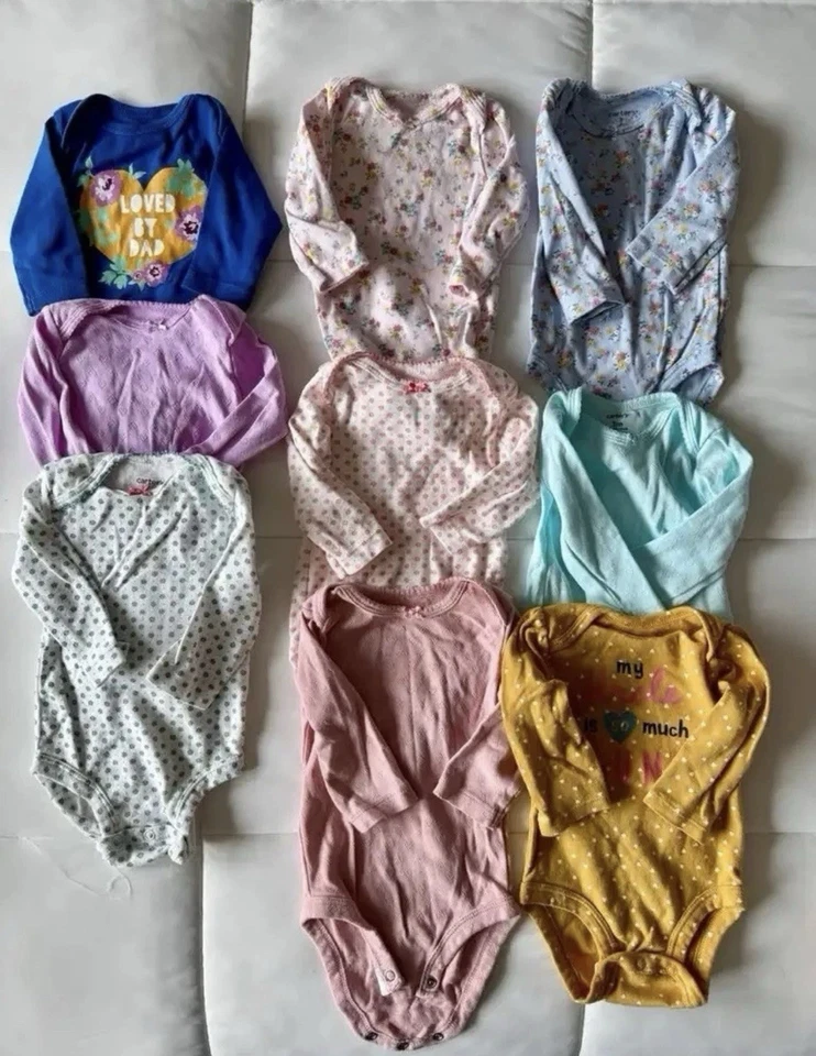 Baby Girl Clothes (Size Newborn / 0-3 Months) - Large Lot of 68 Items + Extras - Image 2 of 4