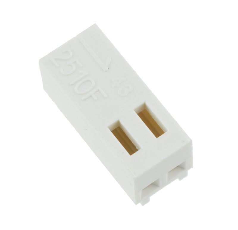 50 x 2-Way Straight PCB Crimp Housing 2.54mm (Molex KK Style)