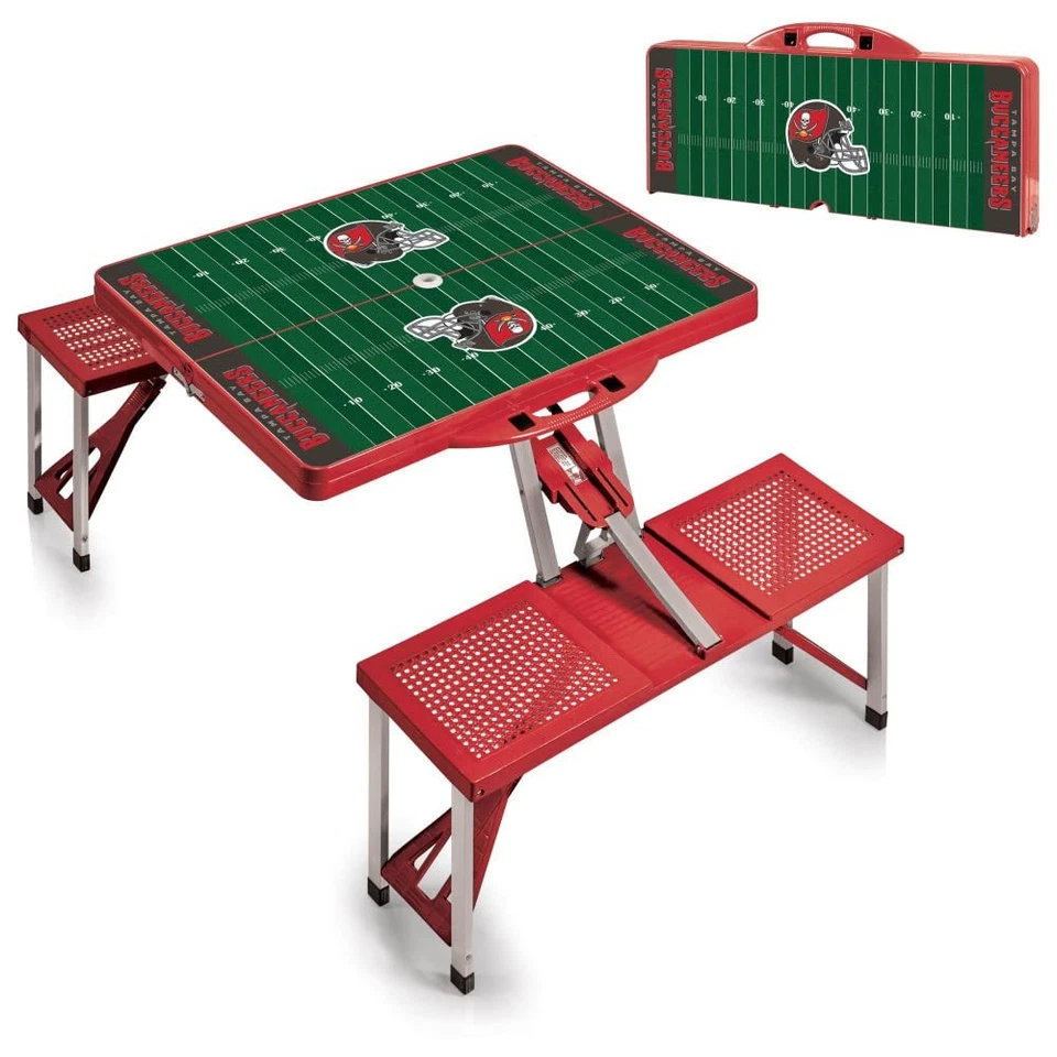 Mesa de picnic deportiva con impresión digital NFL Kansas City Chiefs, talla única, roja Foto 4 de 4