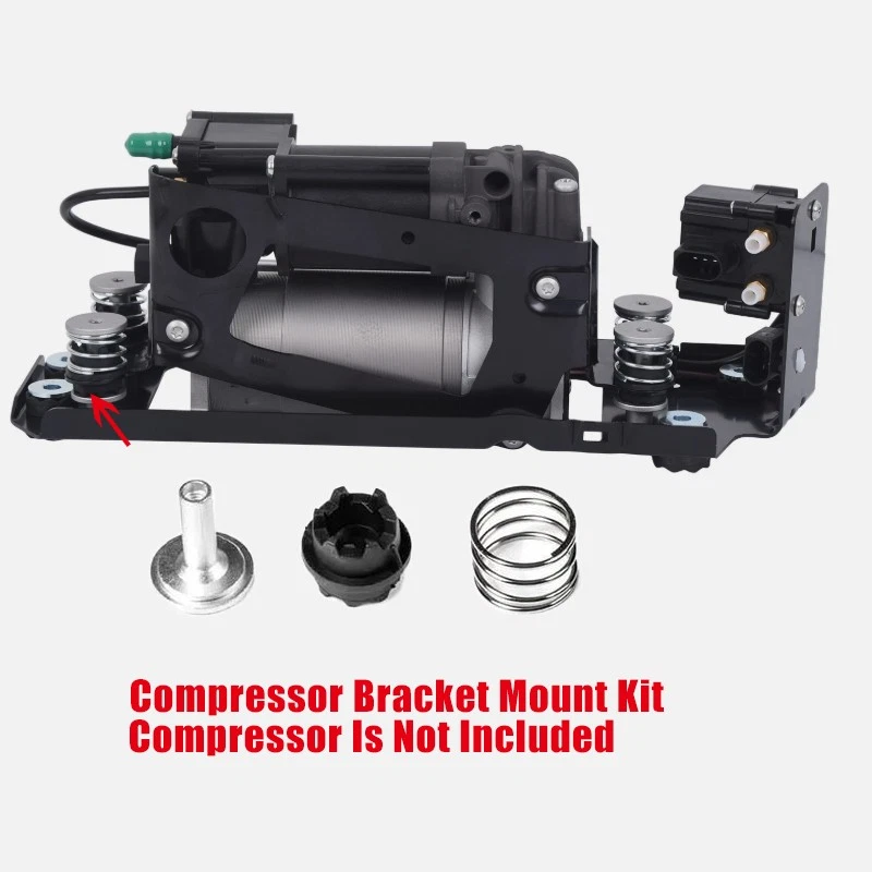 Kit de soporte de compresor de suspensión neumática de 12 piezas para BMW 535i 535i GT 740Li 750i 760Li Foto 2 de 3