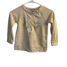 Juicy Couture Sweatshirt Girls Gold 5 Front Zipper Heart Logo