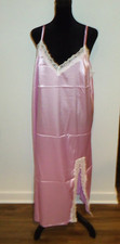 NWOT Lilac Satin Slip Dress Nightgown Lace Trim Plus Size 3XL/2XL