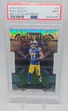 2023 Panini Select Puka Nacua RC Silver Prizm Die-Cut PSA 9 #56 Rams