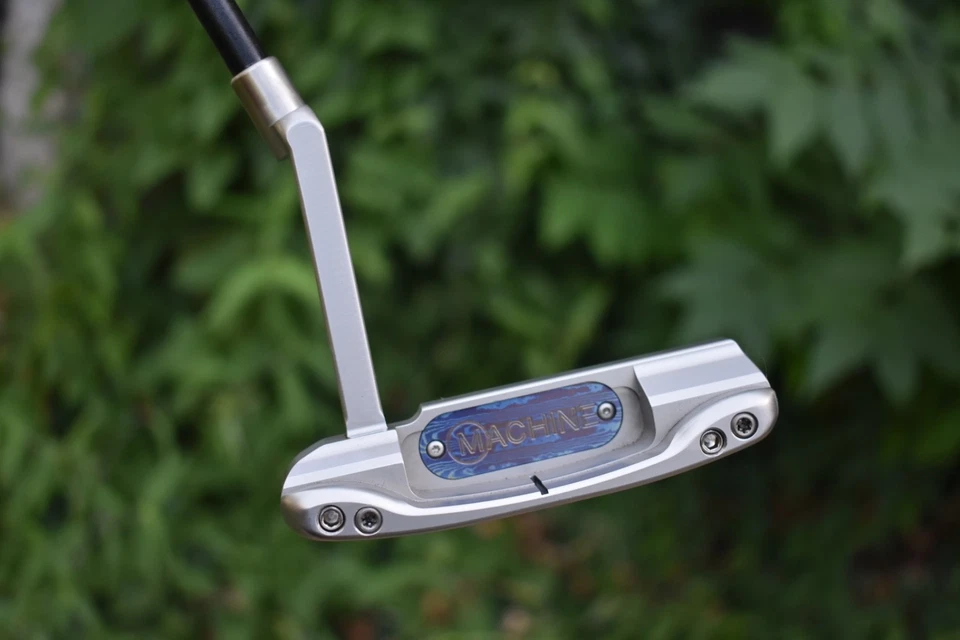 RARE Italian Stainless Machine M10 Damascus Medallion Long Neck Putter RH Accra - Image 2 of 4