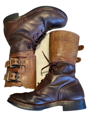 WW2 SUPERB M1943 DOUBLE BUCKLE COMBAT BOOTS 1944 J.F.  display picture 2