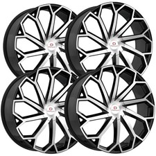 4 Cavallo Clv-51 22x8.5 5x1125x4.5 38mm Blackmachined Wheels Rims 22 Inch