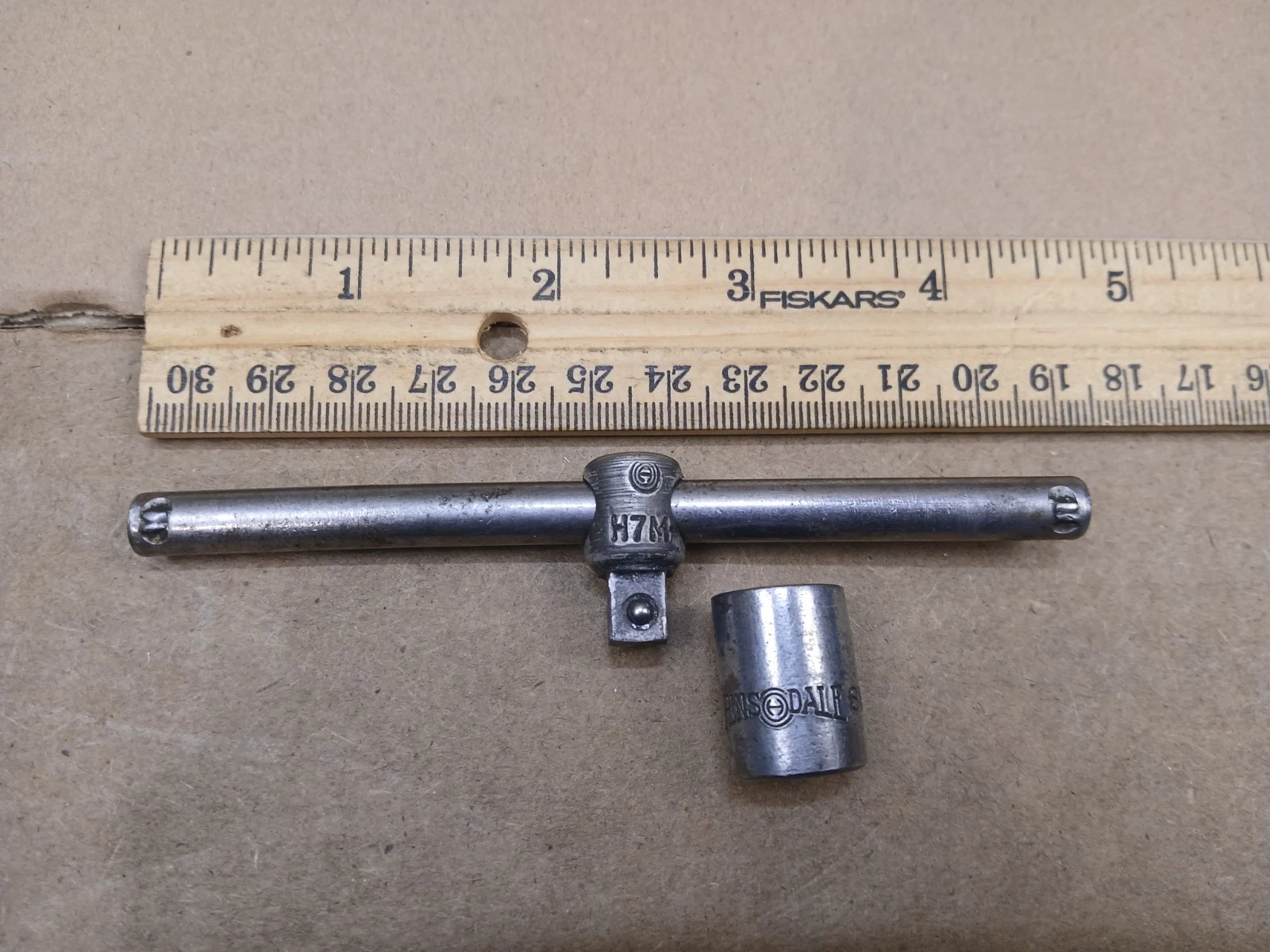 Vintage Hinsdale H7M 1/4" Breaker Bar & SM14 7/16" 12 PT. Socket Please Read