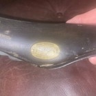 Vintage Idéale Brown Leather Bicycle Saddle Seat Made In England — photo 2