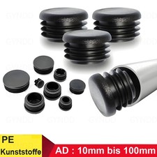 Round Plastic Blanking End Caps Pipe Tube Inserts Plugs Bungs OD 10mm to 100mm