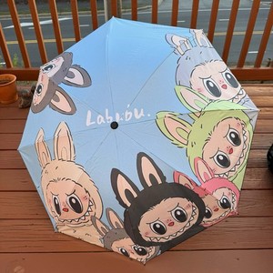 Labubu Print Umbrella 39" Width Rainy Season Fall Colorful BLUE #2