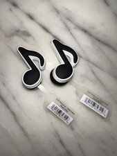 2x black and white music note   authentic original jibbitz   crocs shoe charms