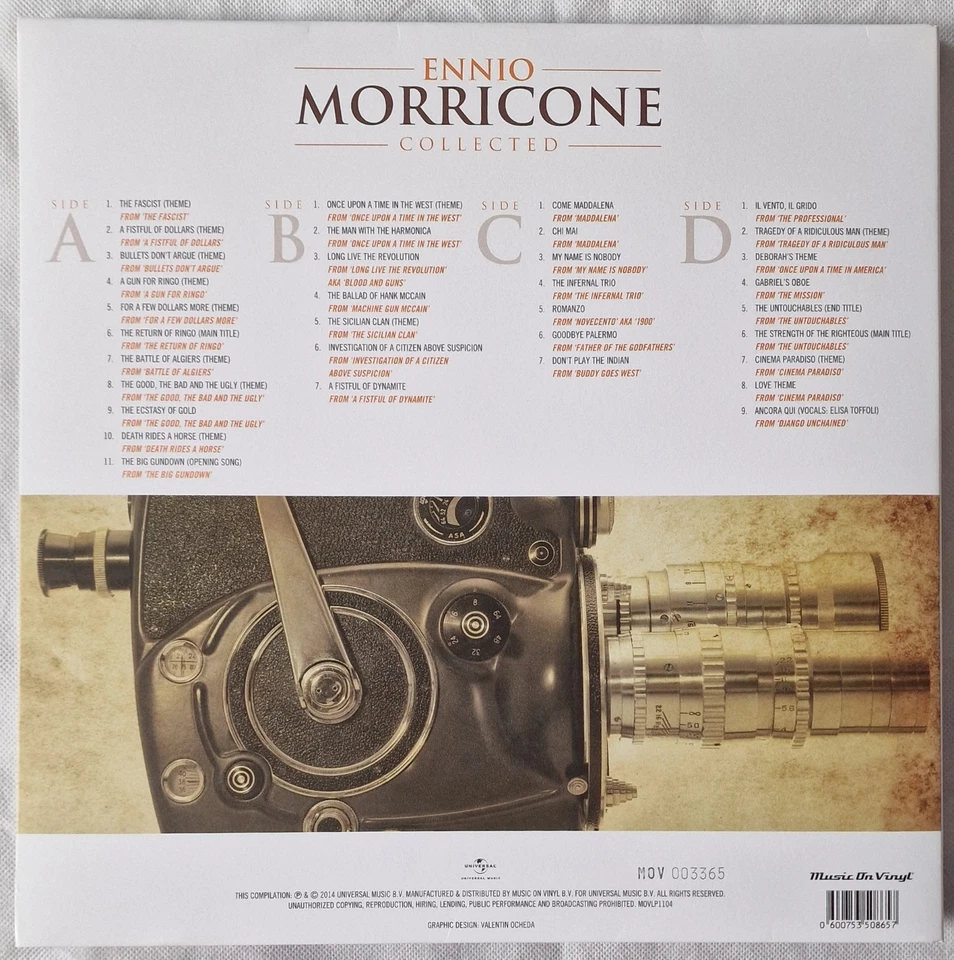 Ennio Morricone Collected. 2XLP Ltd Edition Clear Vinyl Numbered Gatefold Ex Ex - Image 3 of 4