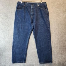 Wrangler Relaxed Fit Jeans Mens 40x29 (Measures 39x29) Medium Wash Straight Leg