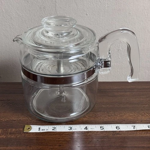 Nice Vtg Pyrex 7754-B Glass Percolator Coffee Pot 4 Cup Complete