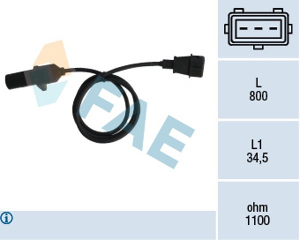 Kurbelwellensensor Impulsgeber Fae 79296 FüR Seicento 600 Panda Fiat Classic 169-image