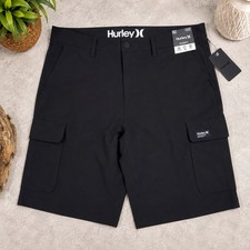 Men's Hurley Cargo Shorts Size 36 Black