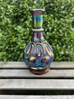 Vintage Fenton Purple Carnival Glass Vase 10 Inch Colorful Shiny Ruffled Collar