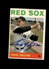 Frank Malzone 1964 Topps Red Sox authentic autographed card