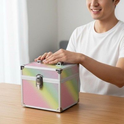 Zweireihige Kartenbox verstärkte Ecken abgestufte Karten Aufbewahrungsbox stoßfest
