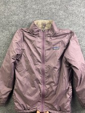 Patagonia Jacket Kids XL 14 Purple Fleece Lined Full Zip Winter Warm Layer