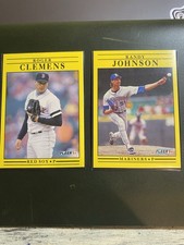 Fleer 1991 MLB Roger Clemens Red Sox Randy Johnson Mariners Lot (2 Cards)