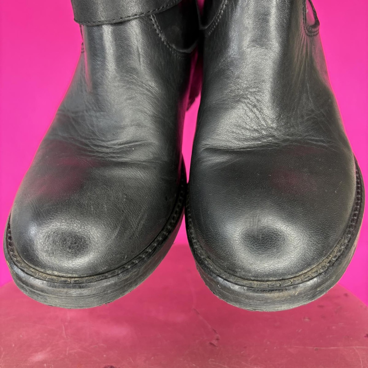 Hassan Black Leather High Ankle Moto Boot EU 40 US 9.5-10 View 3