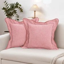 Scalloped Pillow Covers 26x26 Set of 2,Decorative Throw Pillows Cute Aestheti...