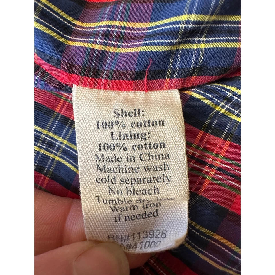 Chaqueta de mezclilla Life After chaqueta de sarga de algodón forrada a cuadros para hombre mediana Foto 4 de 4