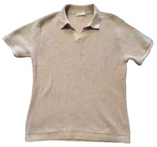 Marine Layer Peach Sweater Polo - Medium Loose Knit- 100 Cotton