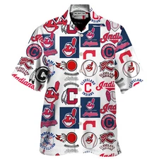 Team Baseball Cleveland Indians Hawaiian Shirt