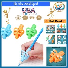 Kids Pencil Grips 3-Pack Silicone Handwriting Posture Correction Aid