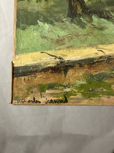 Charles Pierre BERNARD (1882-1961) huile : deux femmes au repos Impressionnisme - Photo 5/20