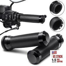 Motorcycle Hand Grips Handlebar Grips Cable Throttle Cable Control Black
