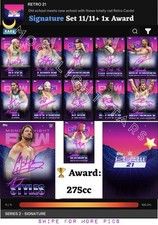 Topps WWE Slam 21 RETRO SERIES 2 Signature Set 11/11 + AWARD AJ STYLES 275cc